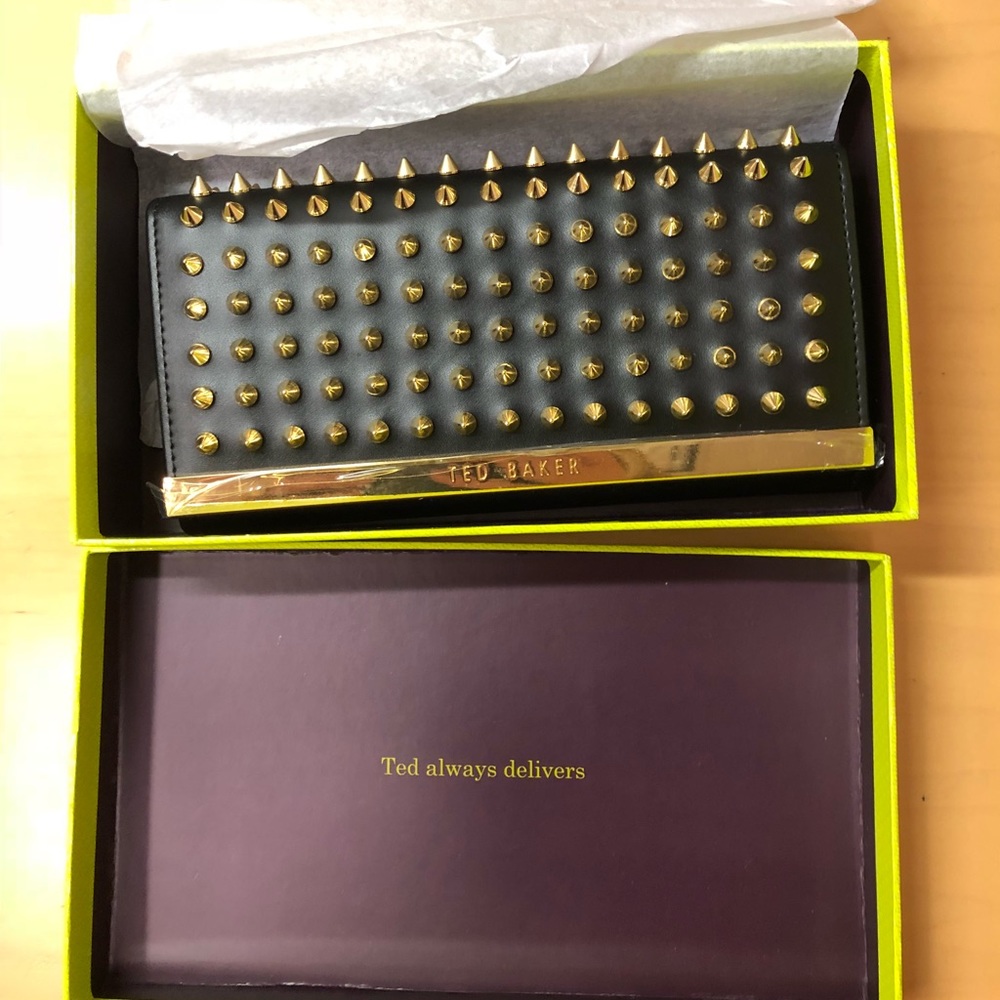 Ted Baker leather Studded Wallet (NWT)